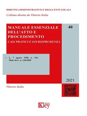 cover image of Manuale essenziale dell'atto e procedimento